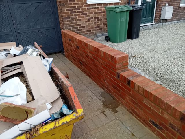 Brick garden boundary wall