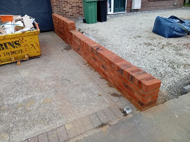 Brick garden boundary wall