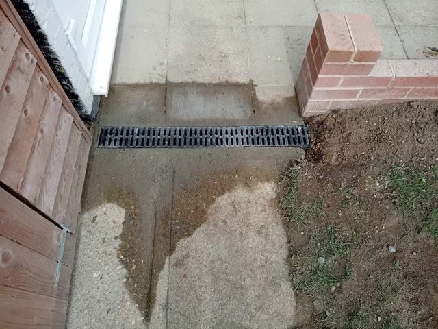 Garden path channel drainage