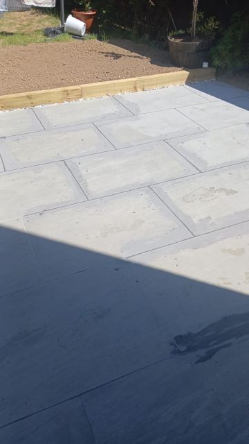 Grey garden patio