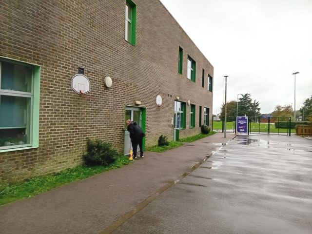 School exterior walkway